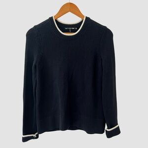 Rag & Bone Black Knit Cotton Pullover Crew Neck Sweater XS